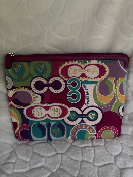 Coach Handbags - Coach Multicolor Graphic Zip Pouch